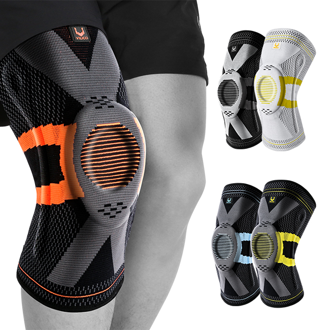 Knee Sleeve Pair - VILICO Sport-Knieschoner, Stoßdämpfend, Rutschfest Gestrickt, Geeignet