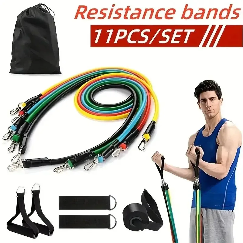 Battle Rope Anchor - Bestseller 11-teiliges Elastisches Spannungsseil-Set Haushalts-Brustmuskel-Trainingsgerät für